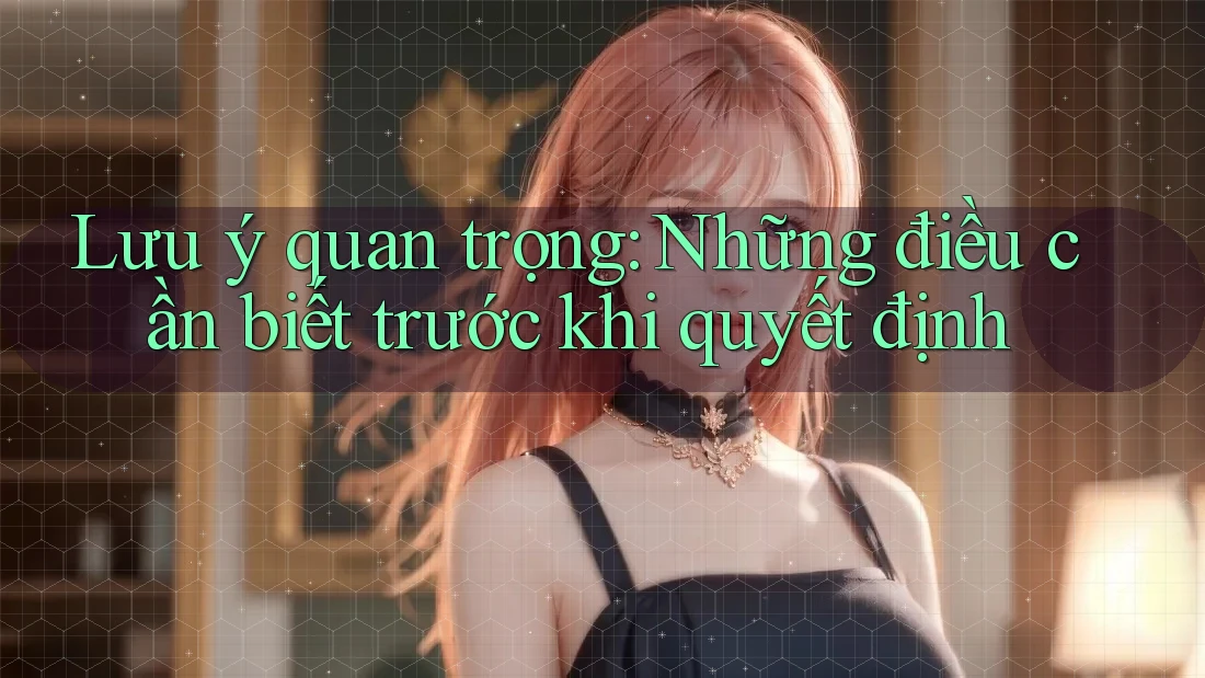 Lưu ý quan trọng: Những điều cần biết trước khi quyết định Lưu ý quan trọng: Những điều cần biết trước khi quyết định